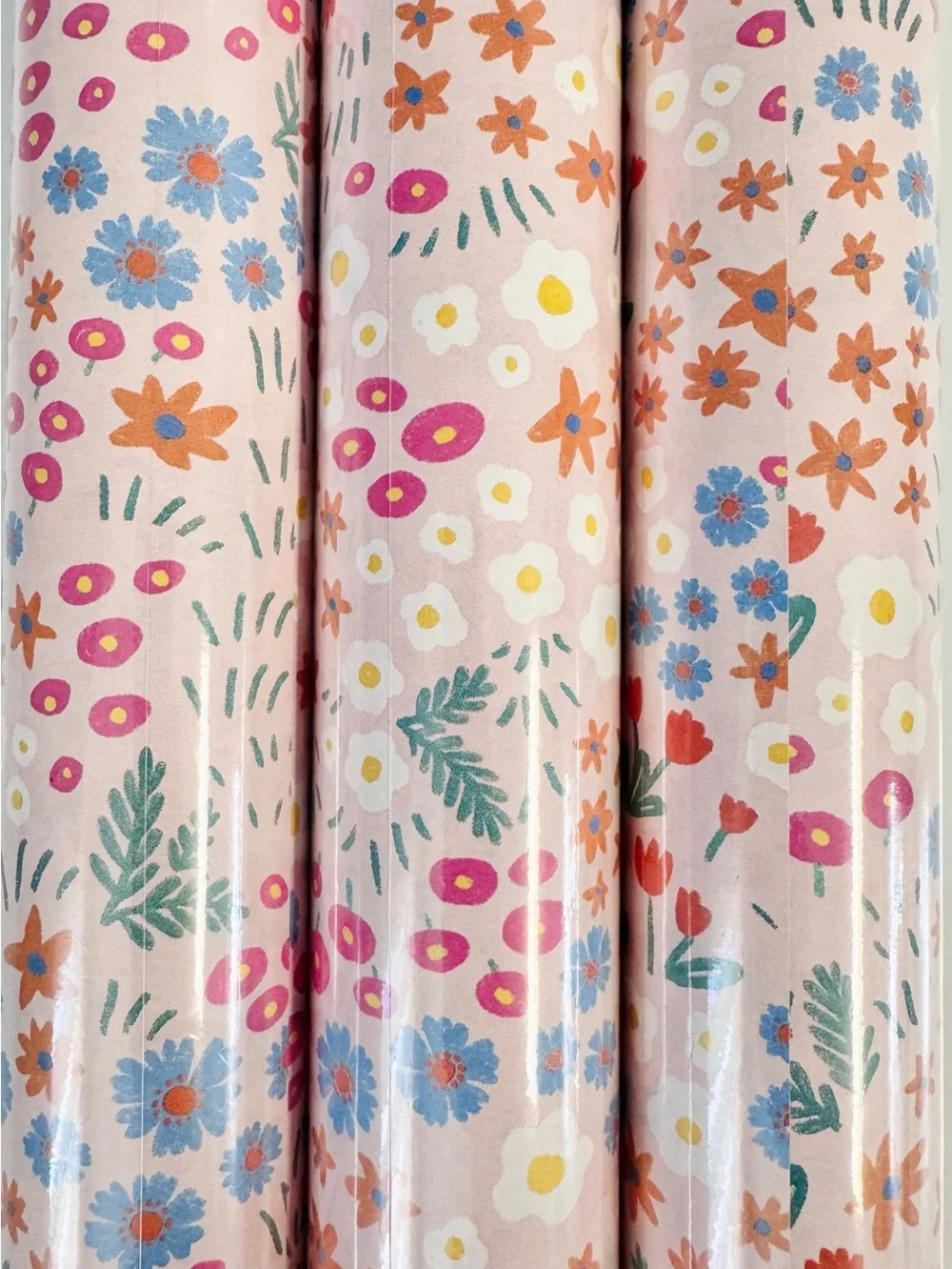 Hallmark Pink Floral Gift Wrapping Paper Lot Limited Edition 20 sq ft NWT